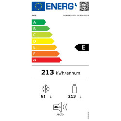 AEG SCB819E8TS Beépíthető kombinált alul fagyasztós hűtő