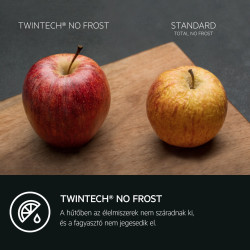 AEG SCE819E5TS Beépíthető kombinált alul fagyasztós hűtő