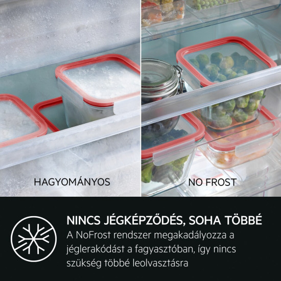 AEG SCE819E5TS Beépíthető kombinált alul fagyasztós hűtő
