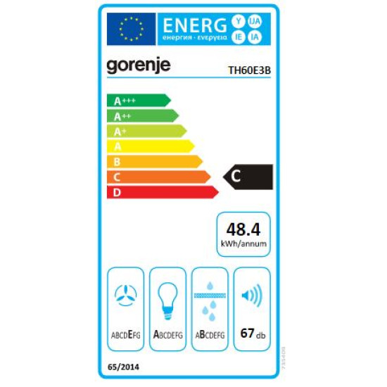 Gorenje TH60E3B Hagyományos páraelszívó