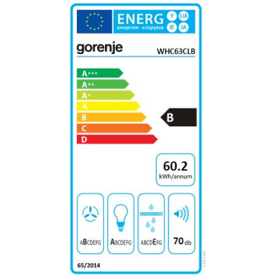 Gorenje WHC63CLB Kürtős páraelszívó