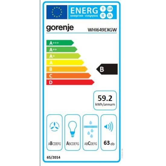 Gorenje WHI649EXGW Kürtős páraelszívó