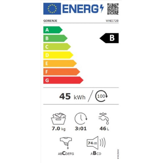 Gorenje WNEI72B Elöltöltős mosógép