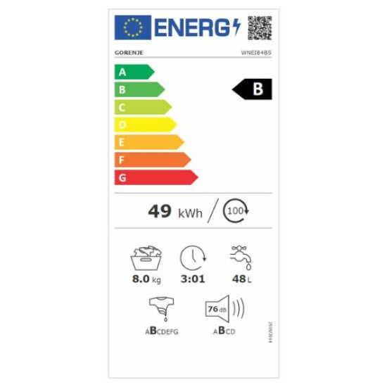 Gorenje WNEI84BS Elöltöltős mosógép