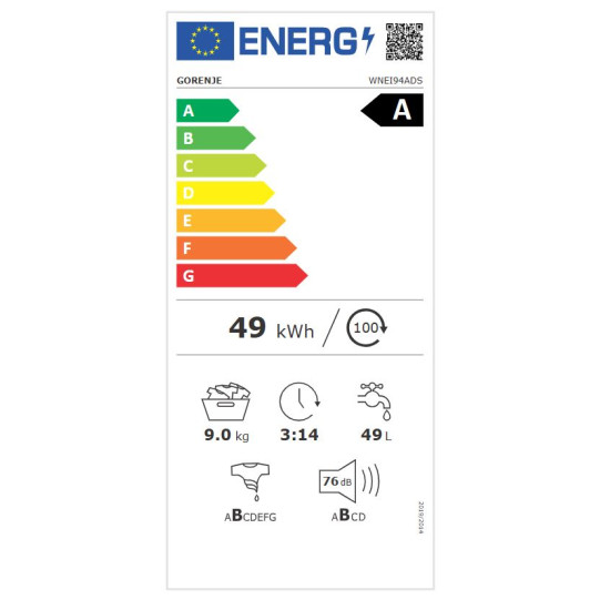 Gorenje WNEI94ADS Elöltöltős mosógép