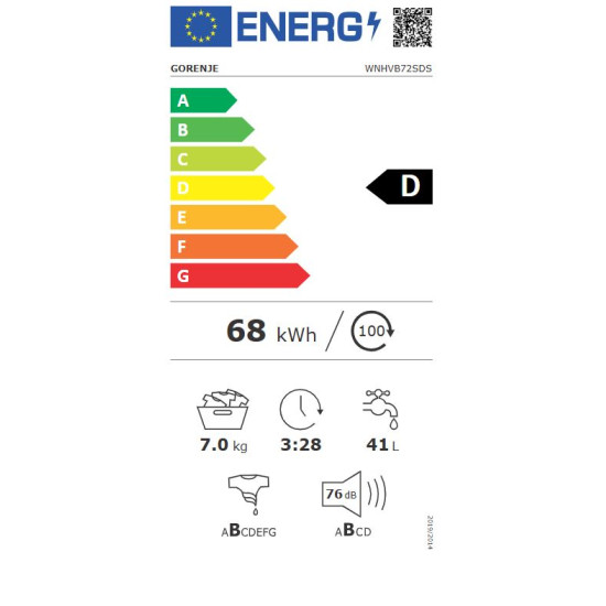 Gorenje WNHVB72SDS Elöltöltős mosógép