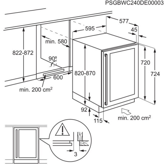 AEG AWS4052B5B Beépíthető borhűtő