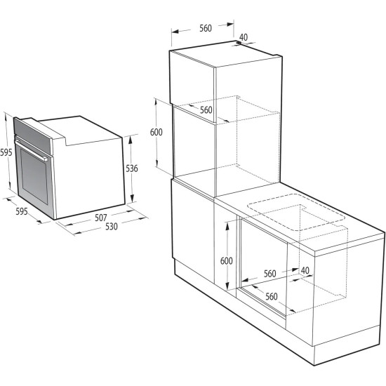 Gorenje BO6717E03AX Beépíthető villany sütő