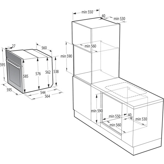 Gorenje BO6735E02XK0 Beépíthető villany sütő