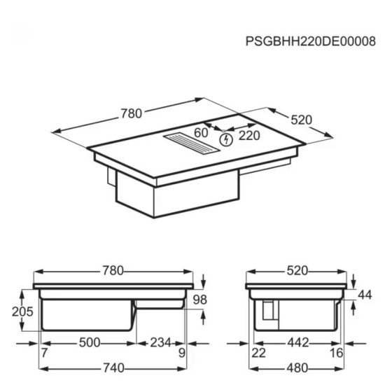 AEG CCE84543FB Beépíthető indukciós főzőlap