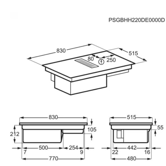 AEG CCE84779FB Beépíthető indukciós főzőlap