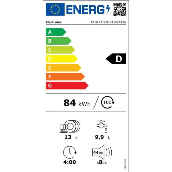 Electrolux EES47310IX Beépíthető 12-15 terítékes mosogatógép