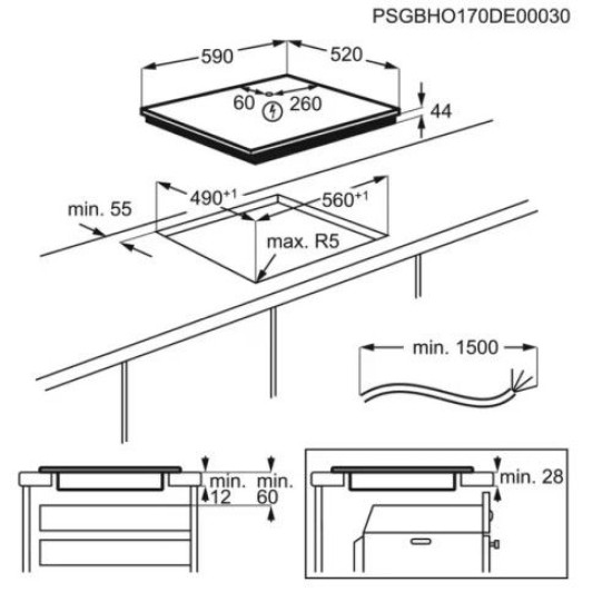 Electrolux EIS62443 Beépíthető indukciós főzőlap