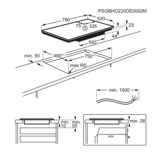 Electrolux EIS82453 Beépíthető indukciós főzőlap