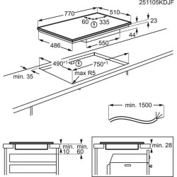 Electrolux EIS82453IT Beépíthető indukciós főzőlap