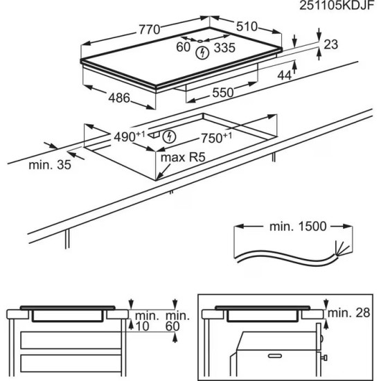 Electrolux EIS8959 Beépíthető indukciós főzőlap