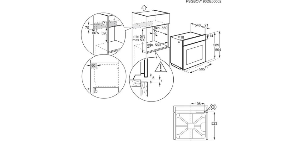 Electrolux EOC7P87E Beépíthető villany sütő