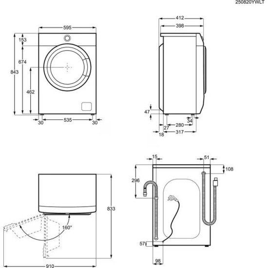 Electrolux EWS6326BE Elöltöltős mosógép