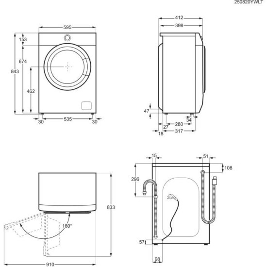 Electrolux EWS6526BE Elöltöltős mosógép