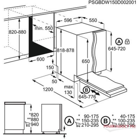 AEG FSB53907Z Beépíthető 12-15 terítékes mosogatógép