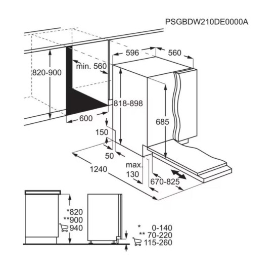 AEG FSK94858P Beépíthető 12-15 terítékes mosogatógép