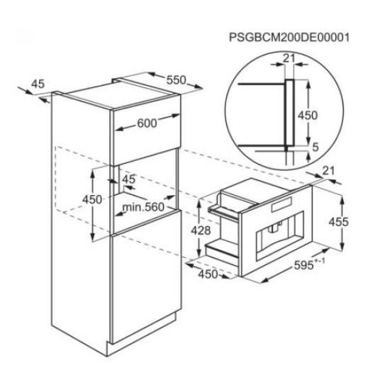 Electrolux KBC85X Beépíthető automata kávéfőző