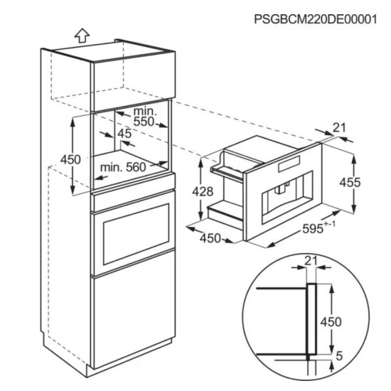 AEG KKA894500M Beépíthető automata kávéfőző
