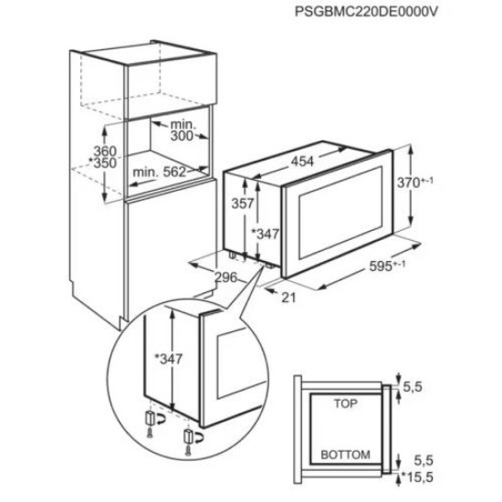 Electrolux KMFE172TEX Felsőszekrénybe építhető mikrohullámú sütő