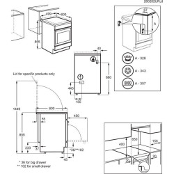Electrolux LKG504011X Gáz tűzhely
