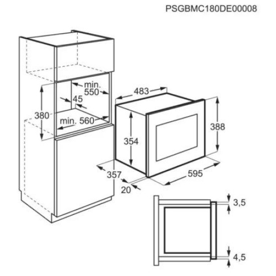 Electrolux LMS4253TMW Felsőszekrénybe építhető mikrohullámú sütő