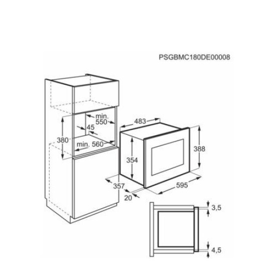 Electrolux LMS4253TMX Állószekrénybe építhető mikrohullámú sütő