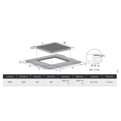 Midea MIH740F238K0 Beépíthető indukciós főzőlap