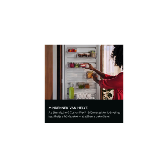 AEG ORC8M361EL Beépíthető kombinált alul fagyasztós hűtő