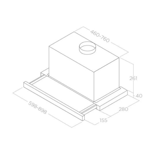 Elica Elica - Páraelszívó ELITE 26 IX/A/60/VT Kihúzható páraelszívó