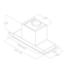 Elica Elica - Páraelszívó HIDDEN 2.0 IX/A/72 Inox Aláépíthető páraelszívó
