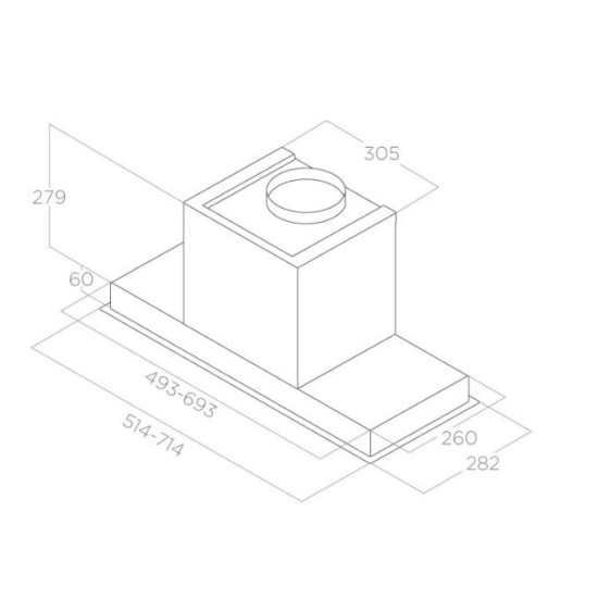 Elica Elica - Páraelszívó HIDDEN 2.0 IX/A/72 Inox Aláépíthető páraelszívó