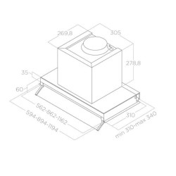 Elica Elica - Páraelszívó BOXIN IX/A/60 Aláépíthető páraelszívó