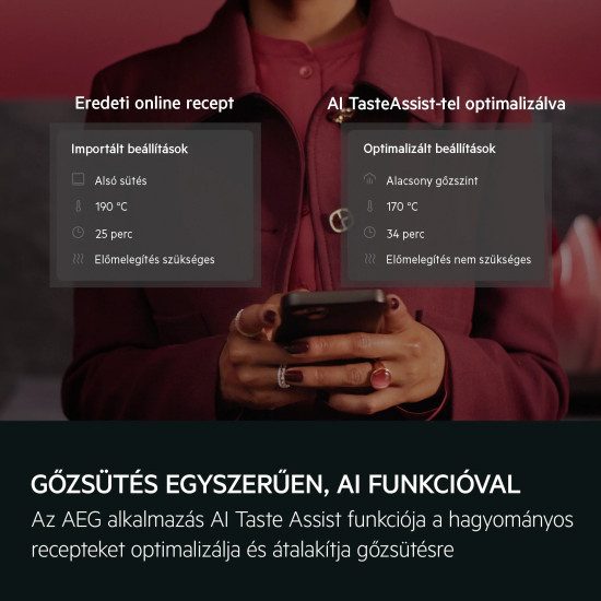 AEG TR7PB731SB Beépíthető gőzsütő