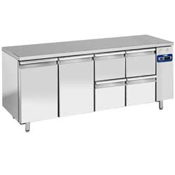 Diamond TS4N/L+2XK1/2-L Ipari hűtött munkaasztal