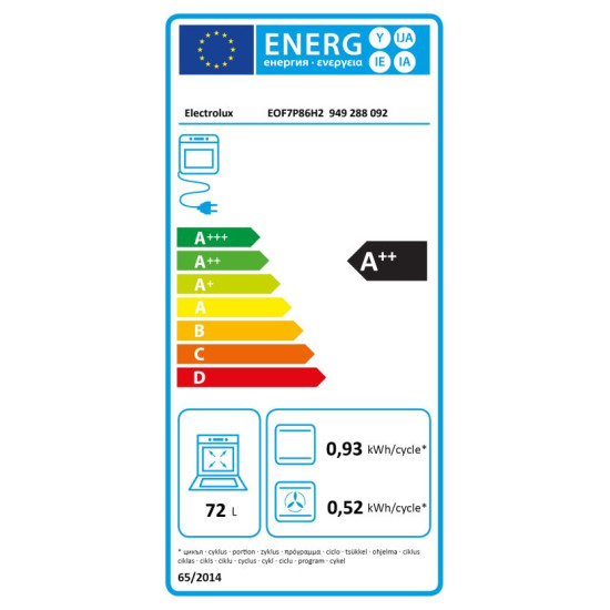 Electrolux EOF7P86H2 Beépíthető villany sütő
