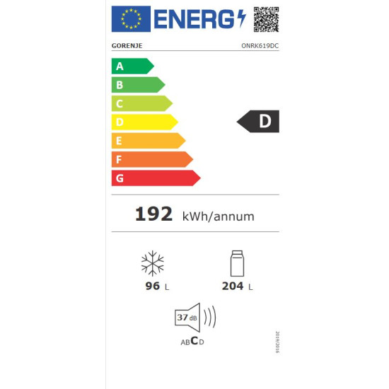 Gorenje ONRK619DC Kombinált alulfagyasztós hűtőszekrény