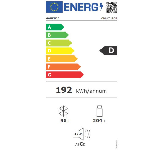 Gorenje ONRK619DR Kombinált alulfagyasztós hűtőszekrény