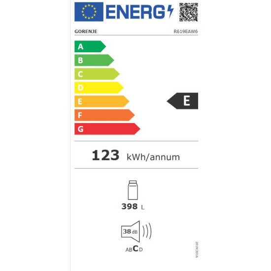 Gorenje R619EAW6 Egyajtós hűtőszekrény