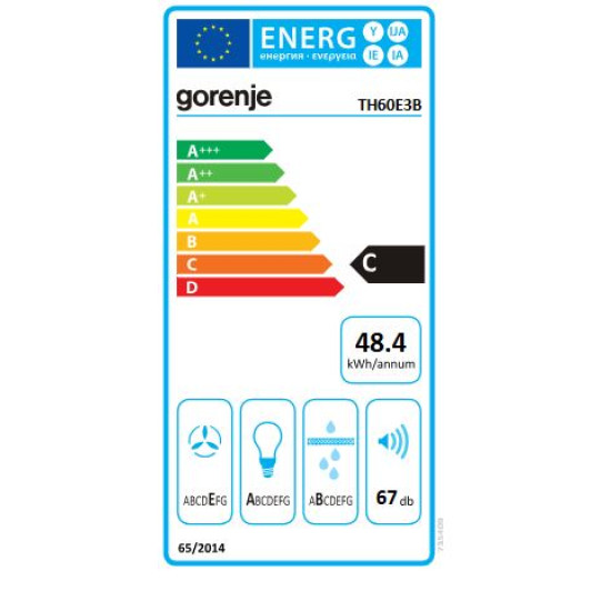 Gorenje TH60E3B Hagyományos páraelszívó