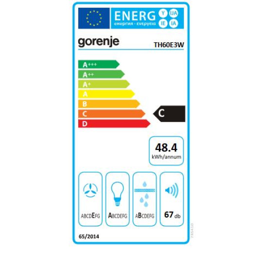 Gorenje TH60E3W Hagyományos páraelszívó