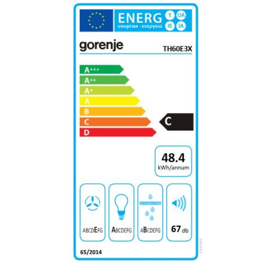 Gorenje TH60E3X Hagyományos páraelszívó