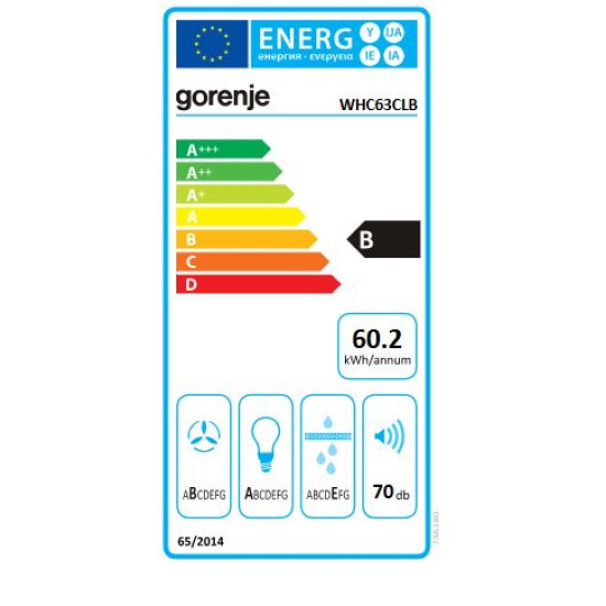 Gorenje WHC63CLB Kürtős páraelszívó