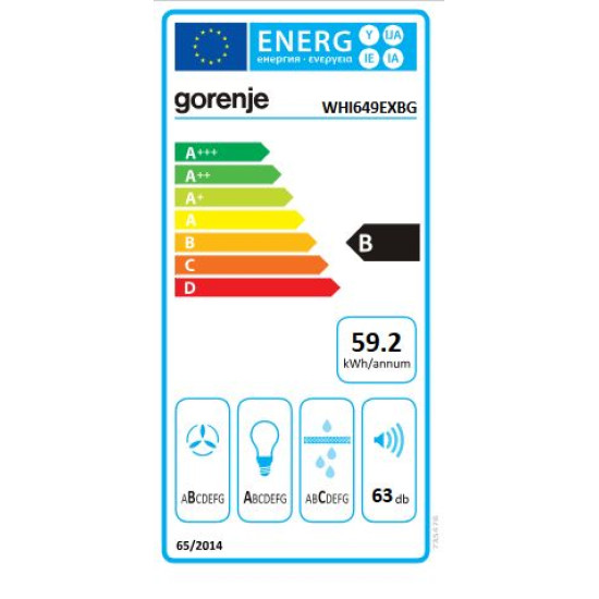 Gorenje WHI649EXBG Kürtős páraelszívó