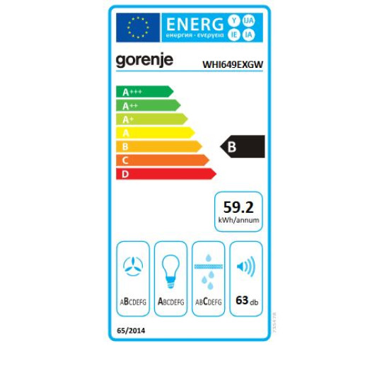 Gorenje WHI649EXGW Kürtős páraelszívó