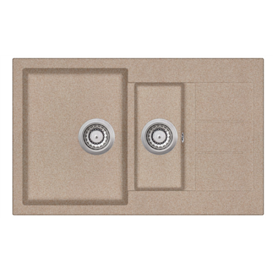Evido EVIDO Cubo 6S compact gránit mosogató800x500 avena 105722 Gránit mosogatótálca